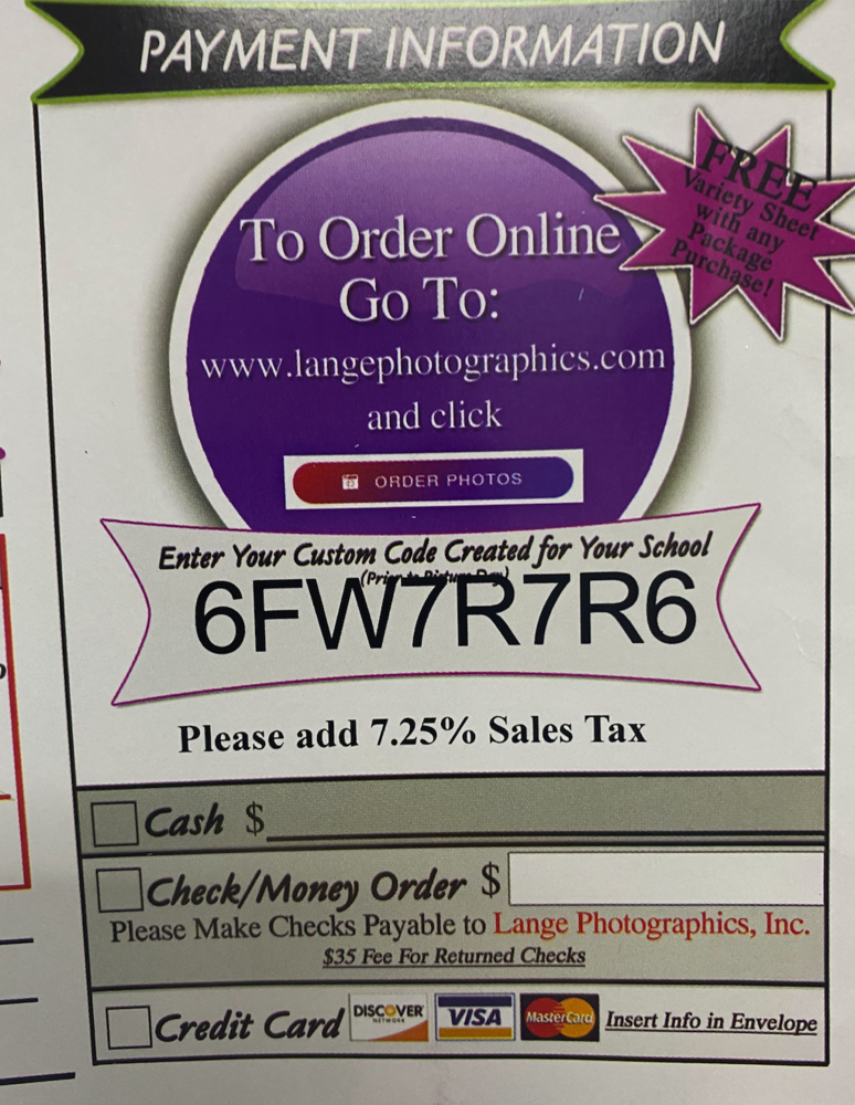 Online Order Information